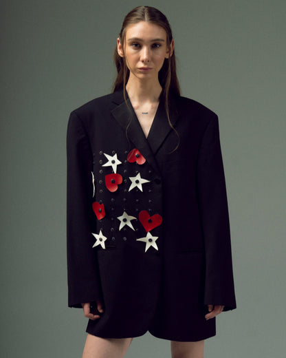 UPCYCLING JACKET CONSTRUCTOR INFANTA with a man's shoulder