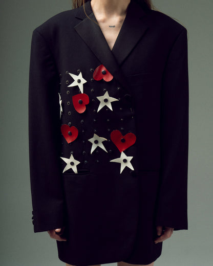 UPCYCLING JACKET CONSTRUCTOR INFANTA with a man's shoulder