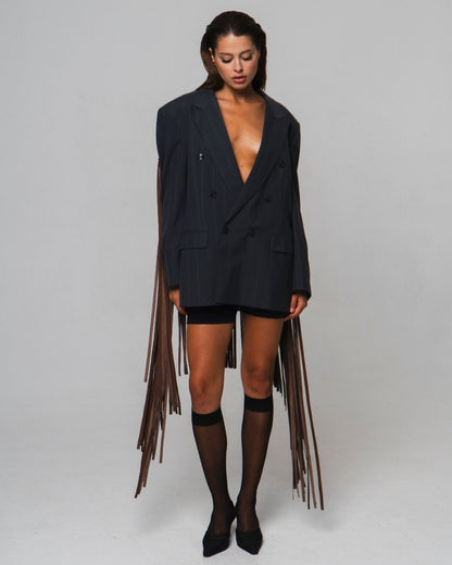 АПСАЙКЛ ЖАКЕТ З БАХРОМОЮ