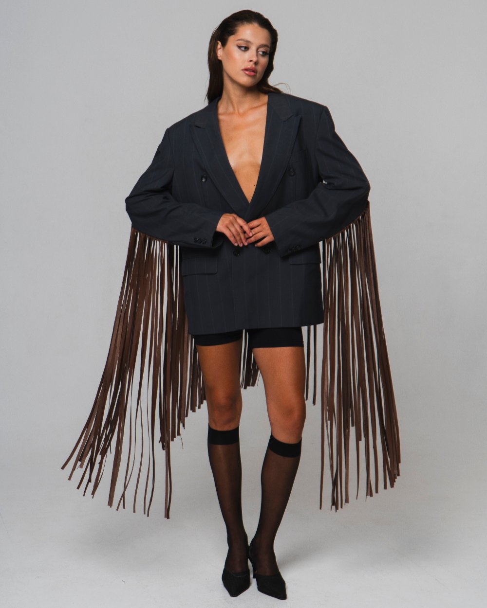 АПСАЙКЛ ЖАКЕТ З БАХРОМОЮ