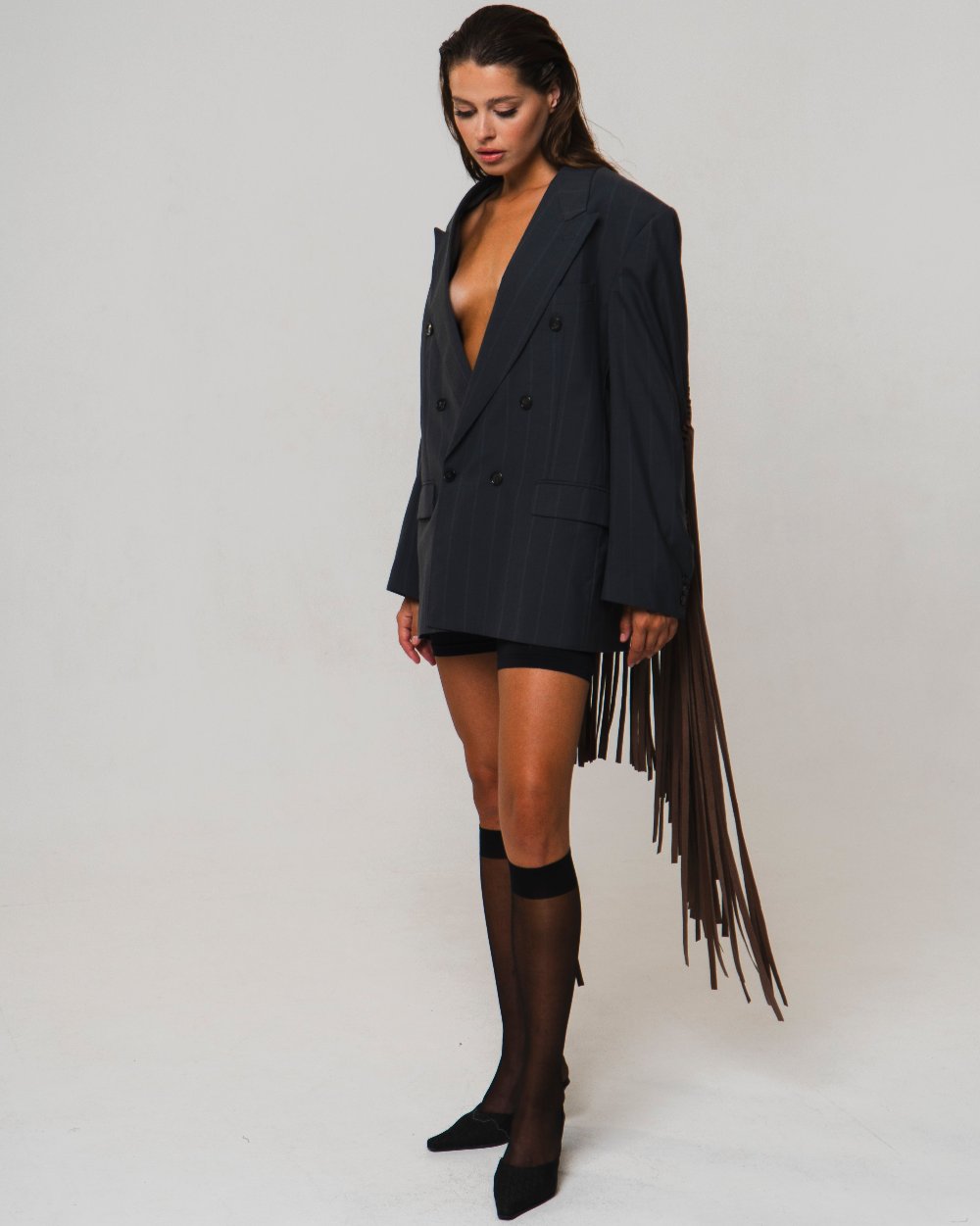 АПСАЙКЛ ЖАКЕТ З БАХРОМОЮ