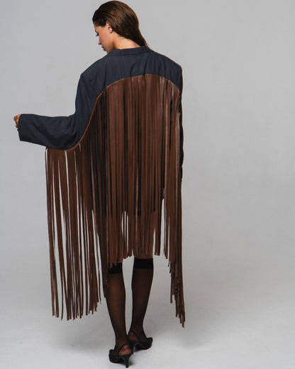 АПСАЙКЛ ЖАКЕТ З БАХРОМОЮ