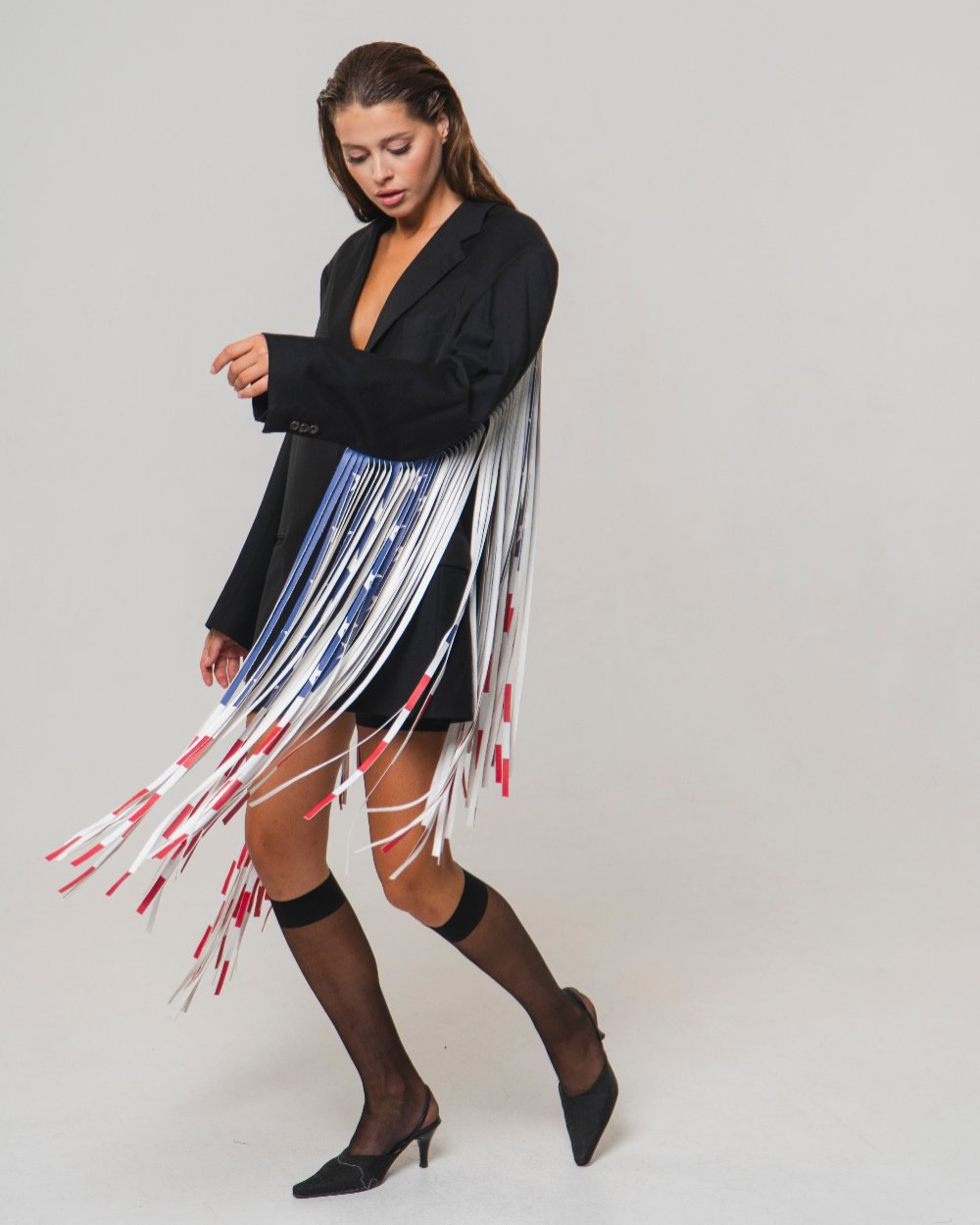 АПСАЙКЛ ЖАКЕТ З БАХРОМОЮ