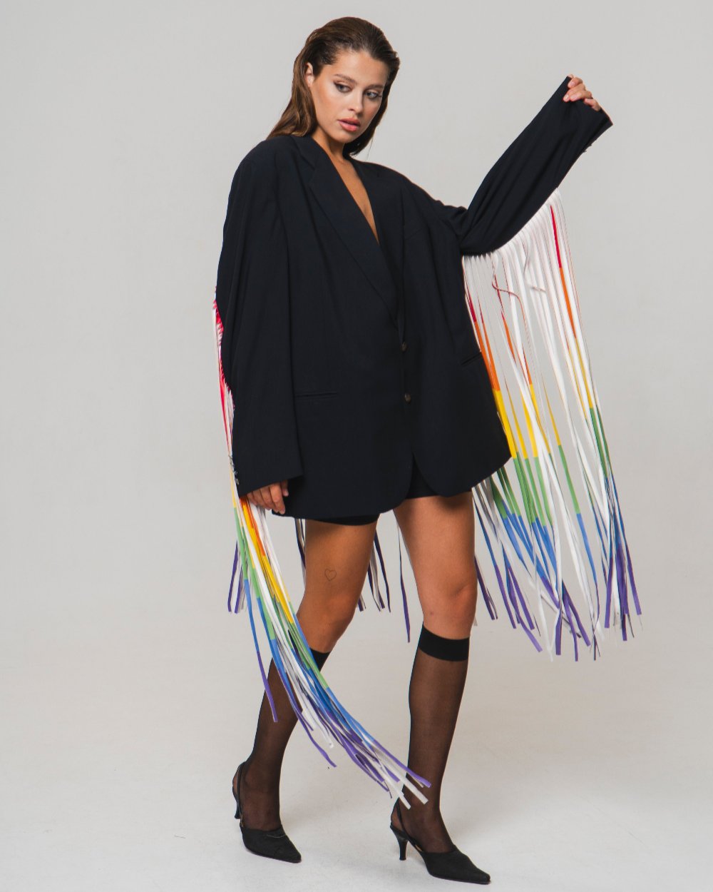 АПСАЙКЛ ЖАКЕТ З БАХРОМОЮ